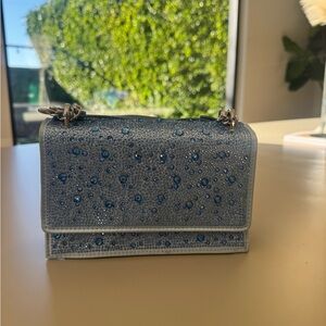 Elegant Blue Crystal Embellished Women's Bag Betsy